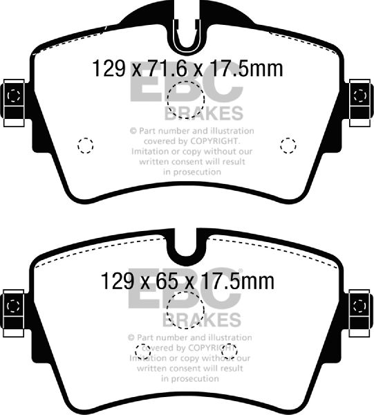 2014-2023 Mini Cooper Disc Brake Pad Set -  or Front (EBC Brakes)