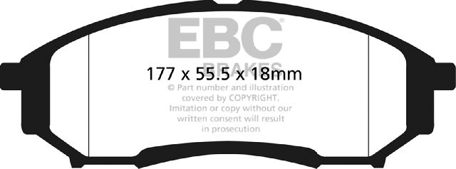 2005-2009 Ford F-350 Super Duty Disc Brake Pad Set - Rear (EBC Brakes)