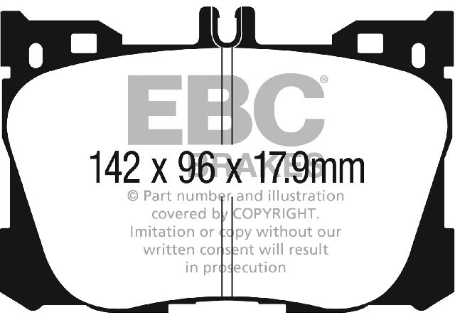 2020-2023 Mercedes-Benz E350 Disc Brake Pad Set -  or Front (EBC Brakes)