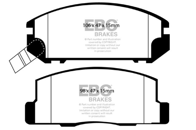 2000-2005 Toyota MR2 Spyder Disc Brake Pad Set - Rear (EBC Brakes)