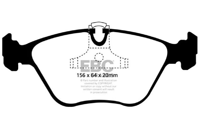 1997-2000 BMW 528i Disc Brake Pad Set - Front (EBC Brakes)