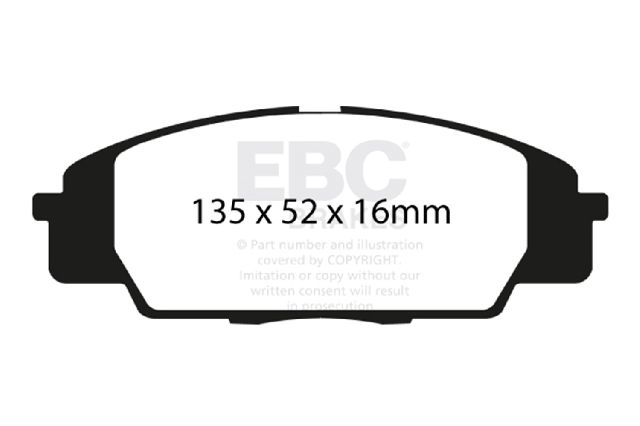 2002-2006 Acura RSX Disc Brake Pad Set - Front (EBC Brakes)