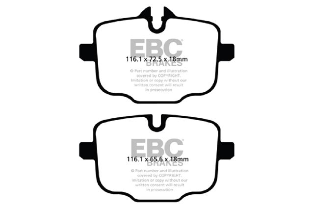 2012-2018 BMW 650i Disc Brake Pad Set - Rear (EBC Brakes)