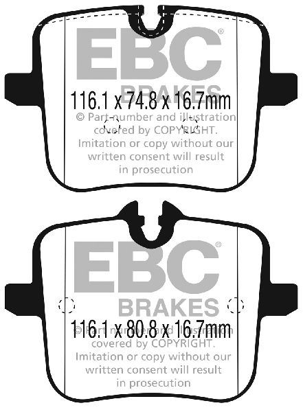 2020-2023 BMW X6 Disc Brake Pad Set -  or Rear (EBC Brakes)