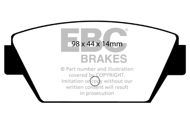 1990-1992 Mitsubishi Galant Disc Brake Pad Set - Rear (EBC Brakes)