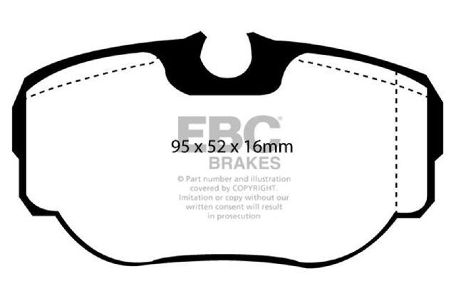 1992-1993 BMW 320i Disc Brake Pad Set - Front (EBC Brakes)