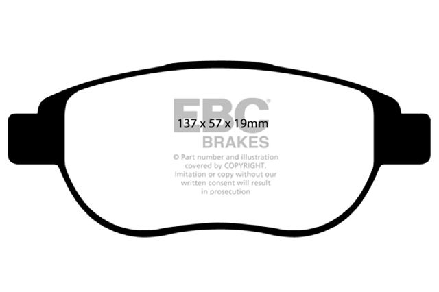 2012-2013 Fiat 500 Disc Brake Pad Set - Front (EBC Brakes)