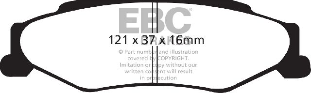 2004-2009 Cadillac XLR Disc Brake Pad Set - Rear (EBC Brakes)