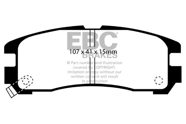 1995-2000 Dodge Avenger Disc Brake Pad Set - Rear (EBC Brakes)