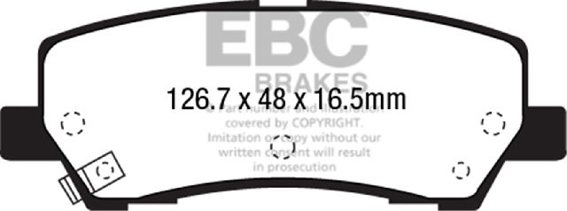 2015-2023 Ford Mustang Disc Brake Pad Set -  or Rear (EBC Brakes)