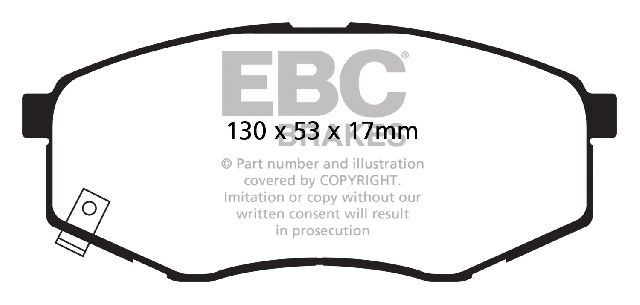 2010-2018 Hyundai Tucson Disc Brake Pad Set - Front (EBC Brakes)