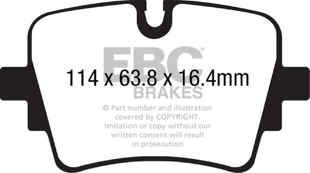 2014-2018 Jaguar F-Type Disc Brake Pad Set - Rear (EBC Brakes)