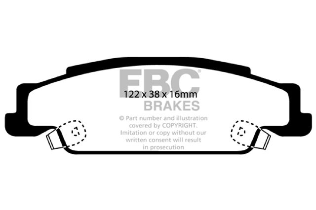 2005-2011 Cadillac STS Disc Brake Pad Set - Rear (EBC Brakes)