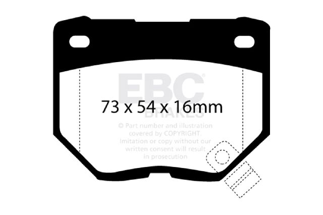 2002-2007 Subaru Impreza Disc Brake Pad Set - Rear (EBC Brakes)