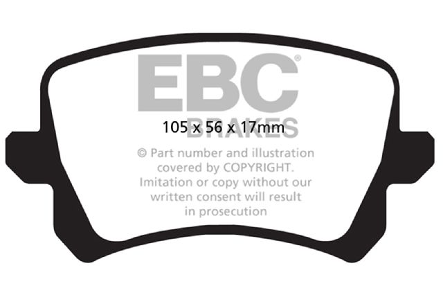 2009-2017 Volkswagen CC Disc Brake Pad Set - Rear (EBC Brakes)