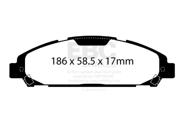 2015-2023 Ford Mustang Disc Brake Pad Set -  or Front (EBC Brakes)