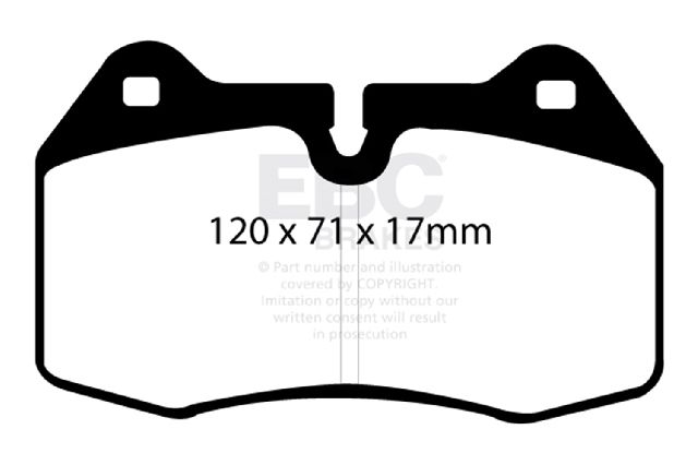 2004-2011 Maserati Quattroporte Disc Brake Pad Set - Front (EBC Brakes)