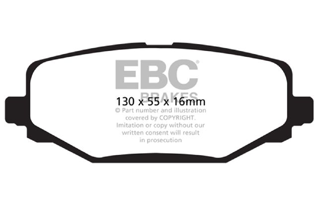 2012-2016 Chrysler Town &amp; Country Disc Brake Pad Set - Rear (EBC Brakes)