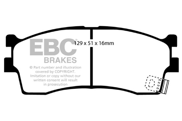 2003-2005 Kia Rio Disc Brake Pad Set - Front (EBC Brakes)