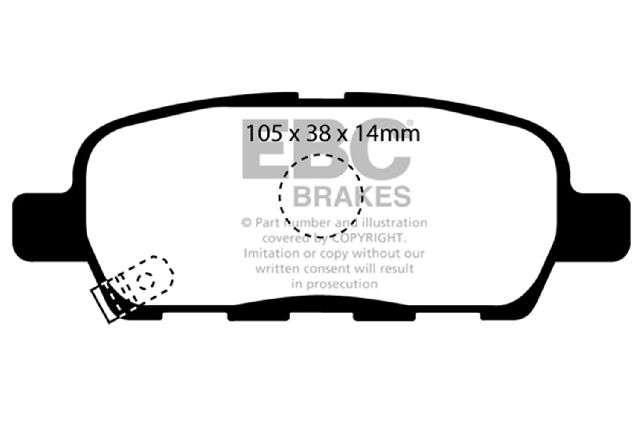 2011-2017 Nissan Juke Disc Brake Pad Set - Rear (EBC Brakes)