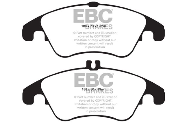 2013-2014 Mercedes-Benz C300 Disc Brake Pad Set - Front (EBC Brakes)