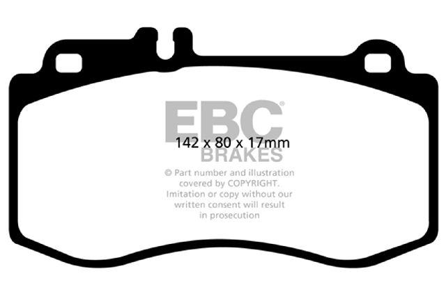 2010-2015 Mercedes-Benz E350 Disc Brake Pad Set - Front (EBC Brakes)