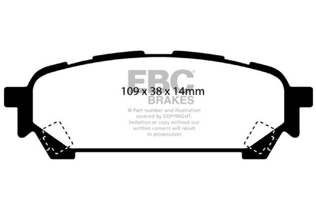 2005-2006 Saab 9-2X Disc Brake Pad Set - Rear (EBC Brakes)