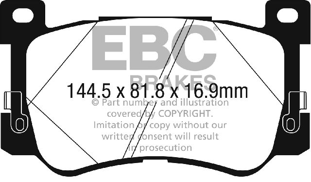 2017-2023 Genesis G90 Disc Brake Pad Set -  or Front (EBC Brakes)