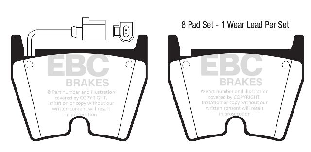 2017-2020 Audi RS3 Disc Brake Pad Set - Front (EBC Brakes)