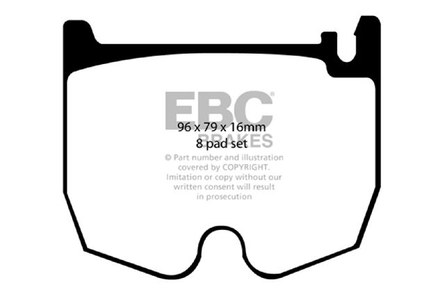 2003-2008 Mercedes-Benz S600 Disc Brake Pad Set - Front (EBC Brakes)