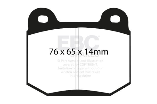 2003-2006 Mitsubishi Lancer Disc Brake Pad Set - Rear (EBC Brakes)