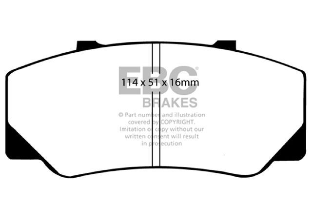 1991-1994 Nissan Sentra Disc Brake Pad Set - Rear (EBC Brakes)