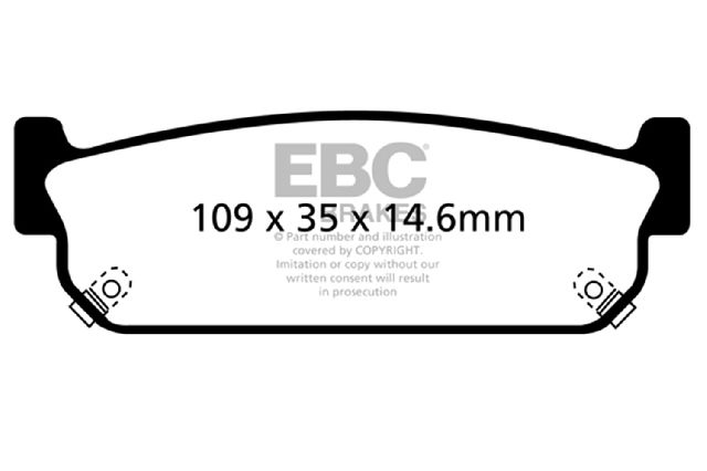 2003-2004 INFINITI M45 Disc Brake Pad Set - Rear (EBC Brakes)