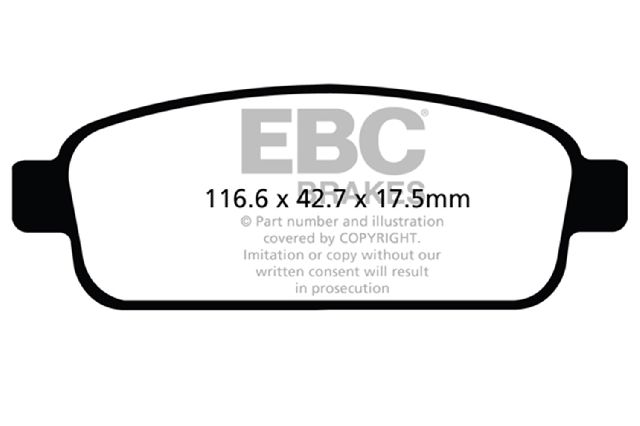 2014-2018 Chevrolet Trax Disc Brake Pad Set - Rear (EBC Brakes)