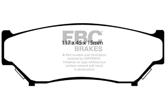 1999-2004 Chevrolet Tracker Disc Brake Pad Set - Front (EBC Brakes)