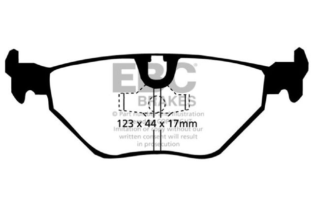 1998-2002 BMW Z3 Disc Brake Pad Set - Rear (EBC Brakes)
