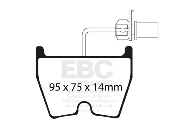 2007-2008 Audi RS4 Disc Brake Pad Set - Front (EBC Brakes)