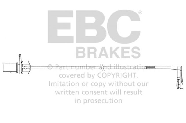 2012-2018 Audi A6 Quattro Disc Brake Pad Wear Sensor - Rear (EBC Brakes)