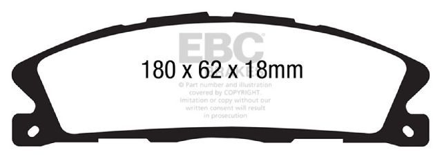2013-2019 Ford Flex Disc Brake Pad Set - Front (EBC Brakes)