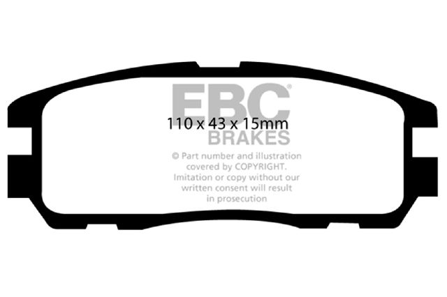 2002-2004 Isuzu Axiom Disc Brake Pad Set - Rear (EBC Brakes)