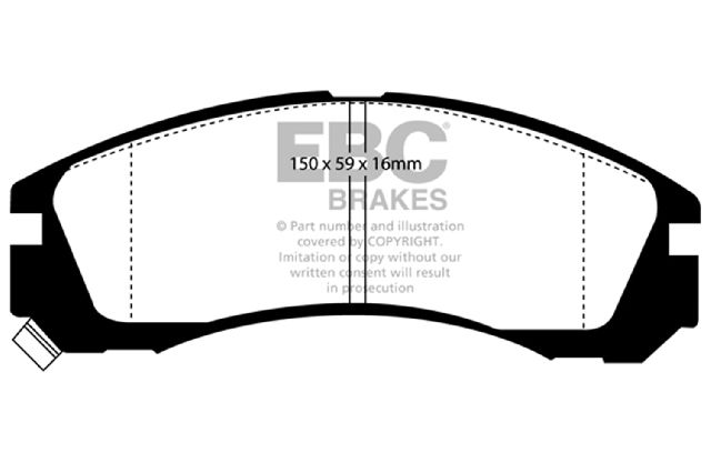 2018-2020 Mitsubishi Outlander PHEV Disc Brake Pad Set - Front (EBC Brakes)