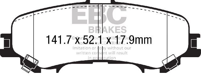 2017-2023 Nissan Titan Disc Brake Pad Set -  or Rear (EBC Brakes)