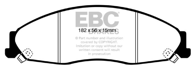 2005-2008 Pontiac Grand Prix Disc Brake Pad Set - Front (EBC Brakes)