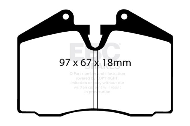 1986-1998 Porsche 911 Disc Brake Pad Set - Front or Rear (EBC Brakes)