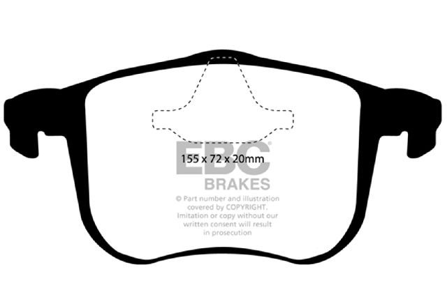 2006-2011 Saab 9-3 Disc Brake Pad Set - Front (EBC Brakes)