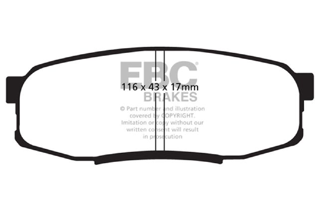 2008-2022 Toyota Sequoia Disc Brake Pad Set - Rear (EBC Brakes)