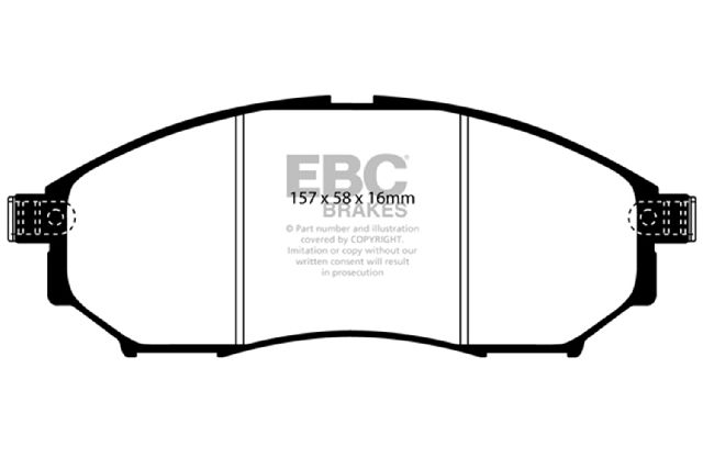2008-2012 INFINITI EX35 Disc Brake Pad Set - Front (EBC Brakes)