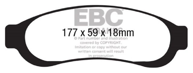 2005-2010 Ford F-350 Super Duty Disc Brake Pad Set - Rear (EBC Brakes)