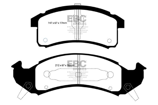 1992-1993 Cadillac Eldorado Disc Brake Pad Set - Front (EBC Brakes)