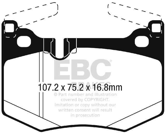 2016-2020 Lexus GS F Disc Brake Pad Set - Rear (EBC Brakes)